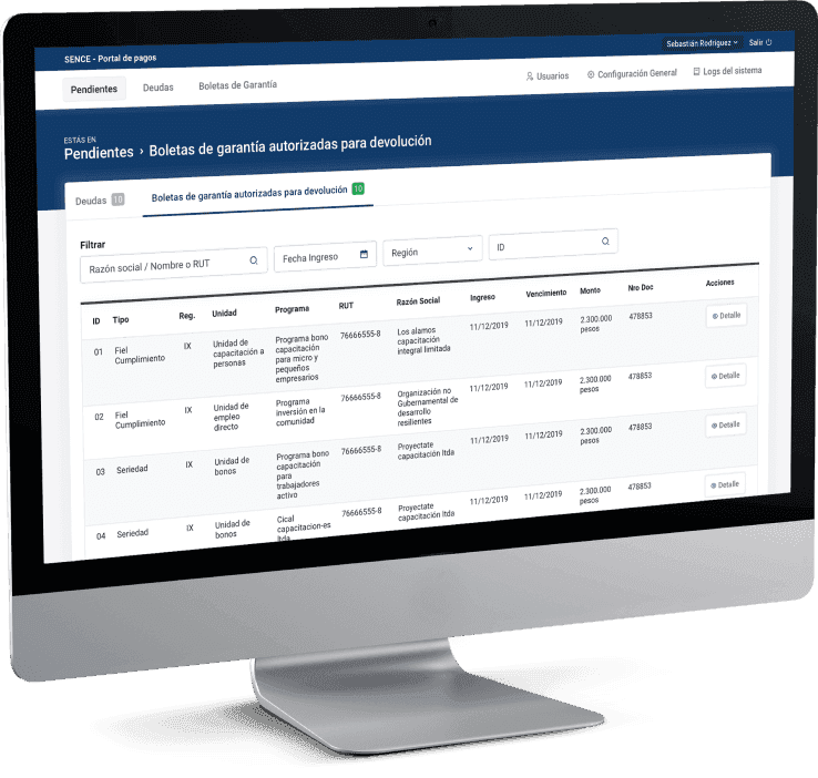 Plataforma de Registro y Recepción de Pagos